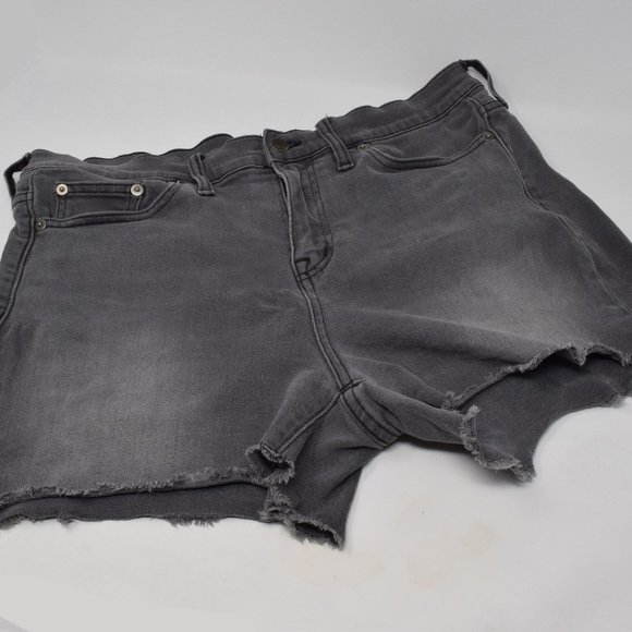 Madewell Denim Boy Shorts Black Gray Women 30 C1733 Comfy Neutral Boho Casual - Picture 10 of 14